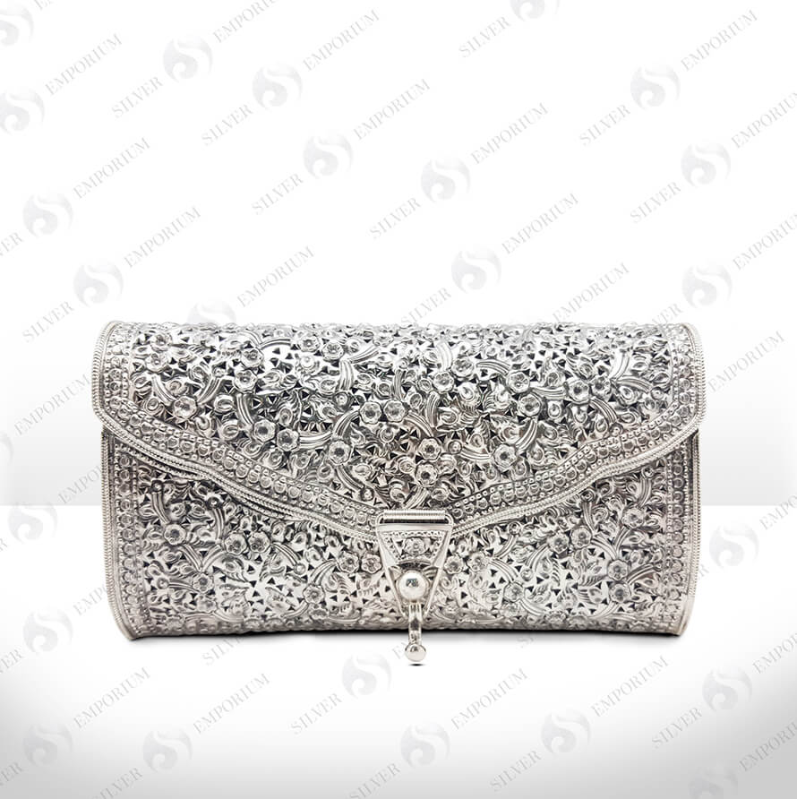 Buy 266 Grams / 9.4 Oz, Solid Sterling Silver Purse Handbag Half Round  Repousse Flowers Style, Vintage 925 Marked Online in India - Etsy